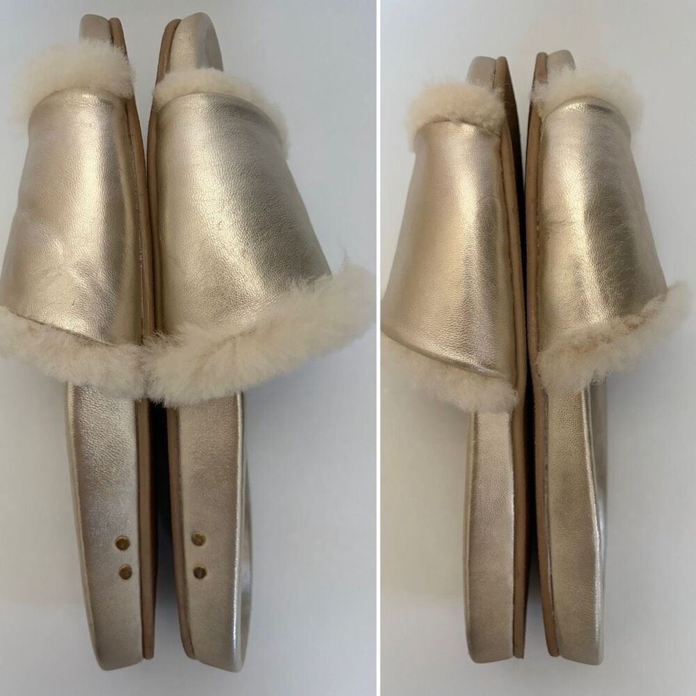 Beek Gallito Shearling Slide in Platinum Size 40/10 Rare Color - Picture 11 of 12